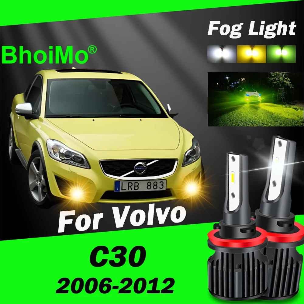 

BhoiMo для Volvo C30 2006 2012, передняя противотуманная фара, светодиодная лампа 2007, 2008, 2009, 2010, 2011