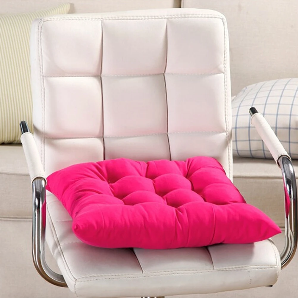 

2pcs Sofa Chair Seat Sanding Cushion Pad for Garden Patio Home Office 40x40x5cm (Rose red)