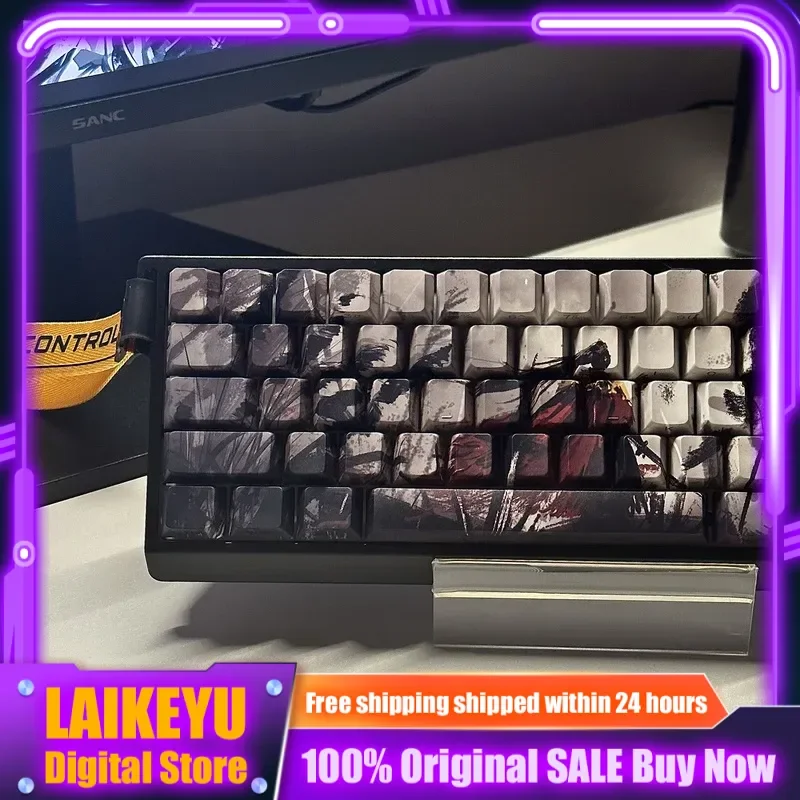 

Колпачки для клавиш в стиле аниме, механическая клавиатура с изображением рыцаря, Cherry PBT, сублимационные колпачки для ключей на заказ, игровые клавиатуры для ПК, аксессуары, подарок