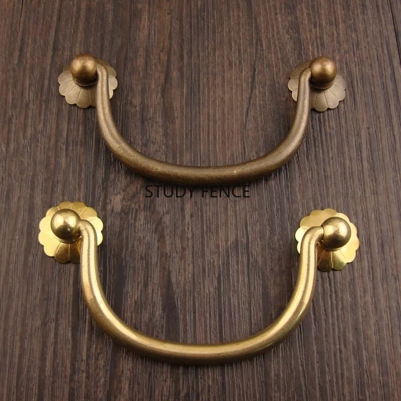 2pcs Chinese Style Metal Drawer Handle Medicine Cabinet Handle Hardware Accessories Suitcase Handle Includes Screw Accessories
