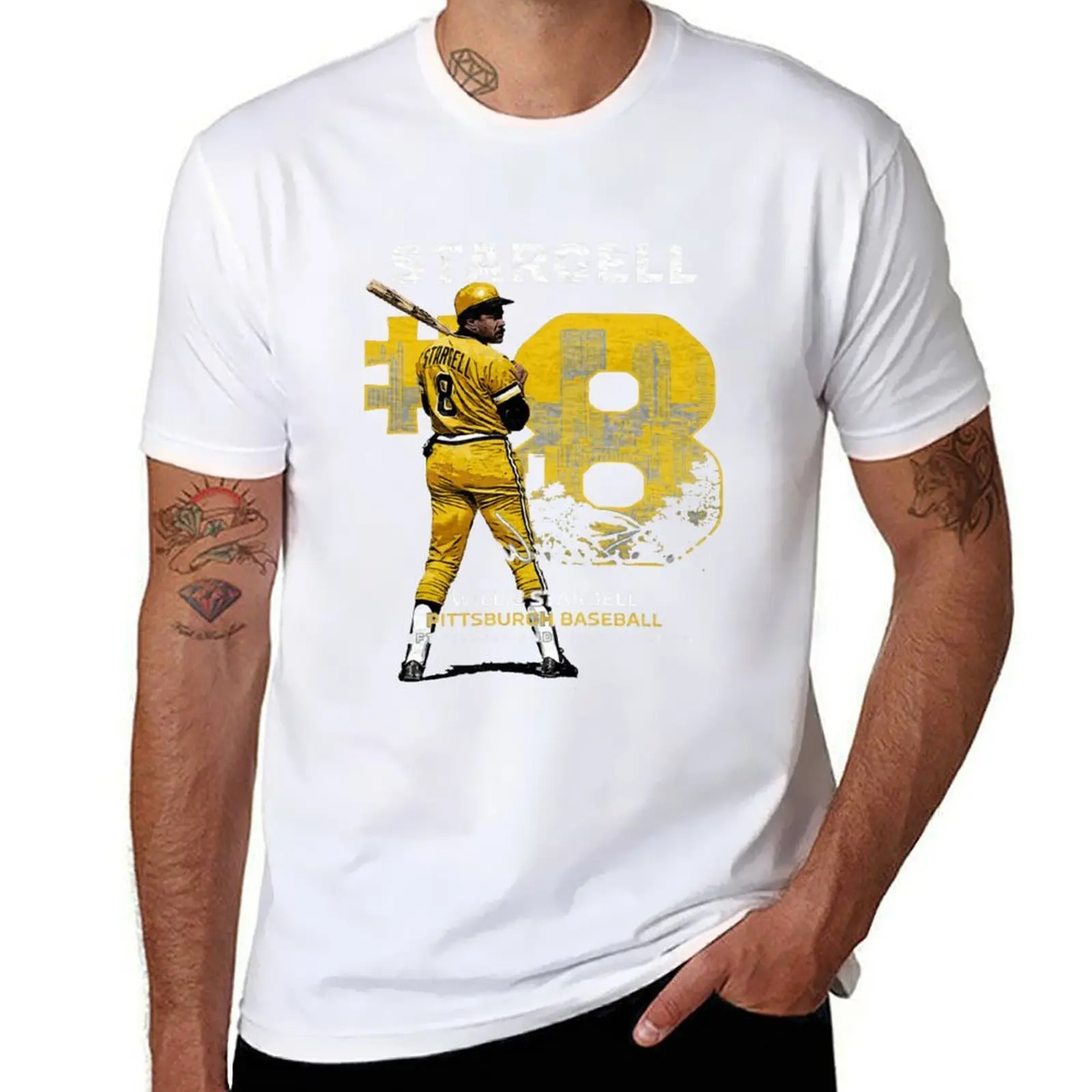 

Willie Stargell Throwback Number T-Shirt cotton tshirt 100% cotton t shirt man T-Shirt