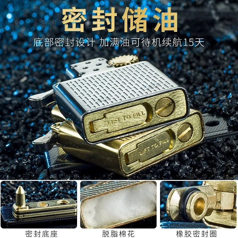 Zorro Kerosene Lighter Inner Insert Parts Gas/Oil Flint Grinding Wheel Brass White Steel Cigarettes Lighters Repalce 912 915 902