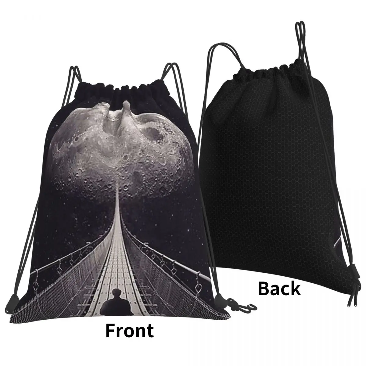 Space Trip Backpacks Multi-function Drawstring Bags Sundries Bag Book Bags for Man Woman Students