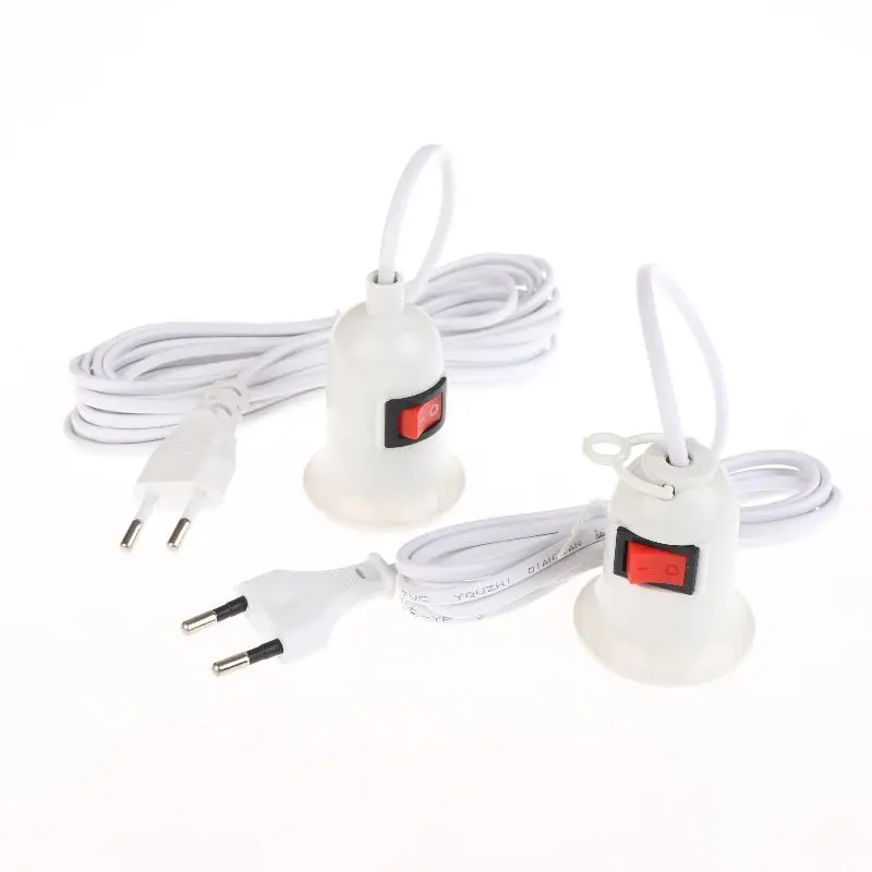 European Standard Lampholder With 3/5 Meters Cable EU Plug E27 Hanging Indoor Plants Light Holder With On/Off Switch Lamp Holder