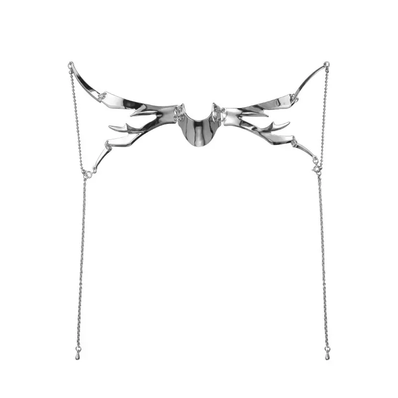 Cyberpunk Mechanical Adjustable Fluid Metal Mask Niche Special-shaped Earrings for Men and Women Set Cool