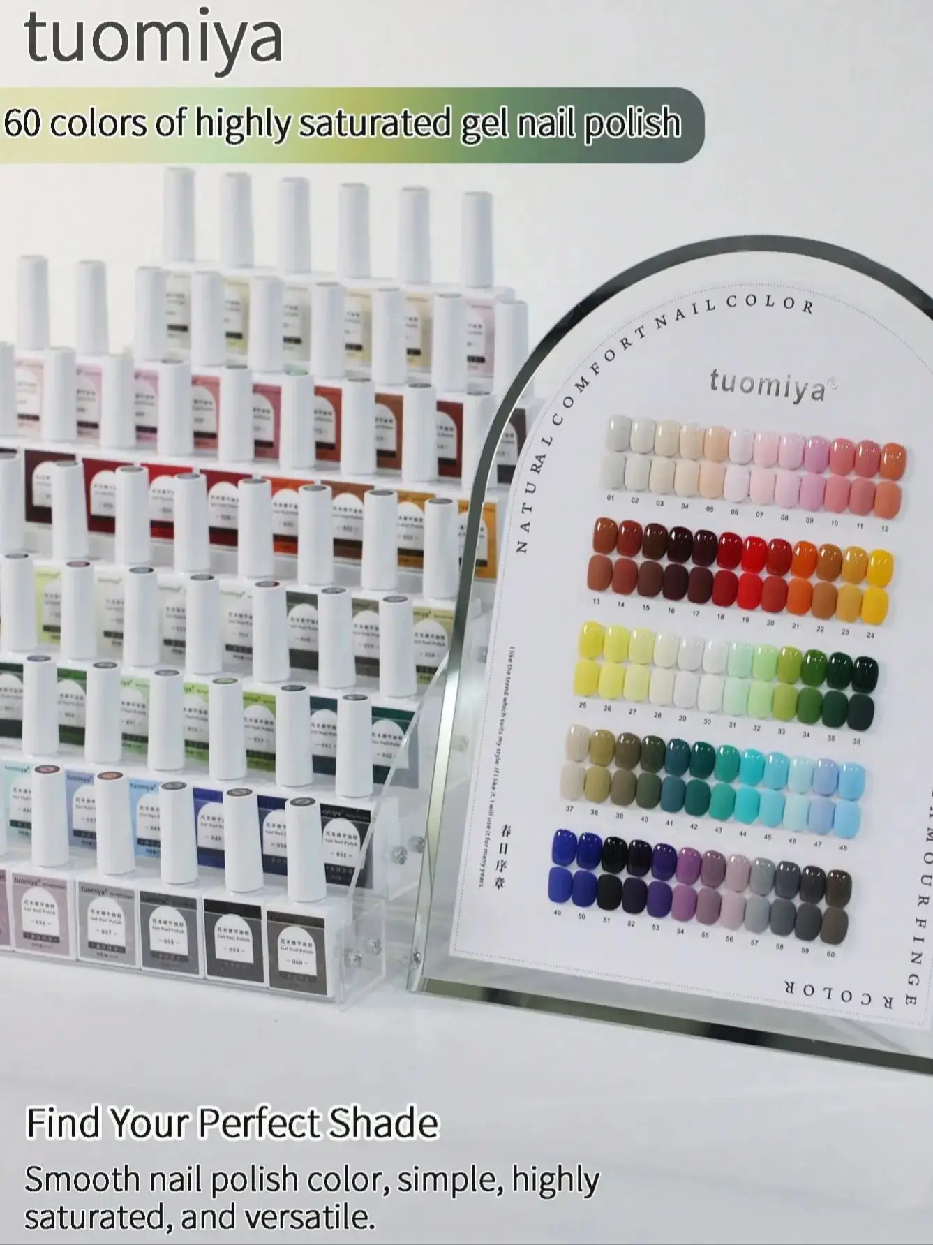 60-kleuren Jelly Color nagellakset Semi-permanente UV-gel DIY nagellak Nail Art Nail Art Charm