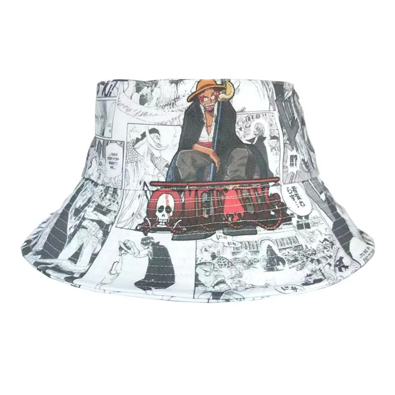 

Cartoon Hat One Piece Luffy Zoro Nami Usopp Cartoon Peripheral Sun Shade Versatile Creative Fashion Couple Outdoor Leisure Hat