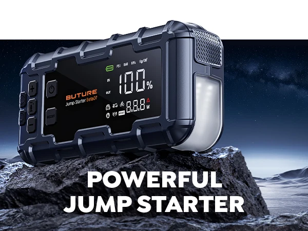 BUTURE 6000A Auto Starthilfe PD45W Power Bank Tragbare 160PSI Luftpumpe Batterie Notfall Booster Startgerät Auto Starter – Detail 1