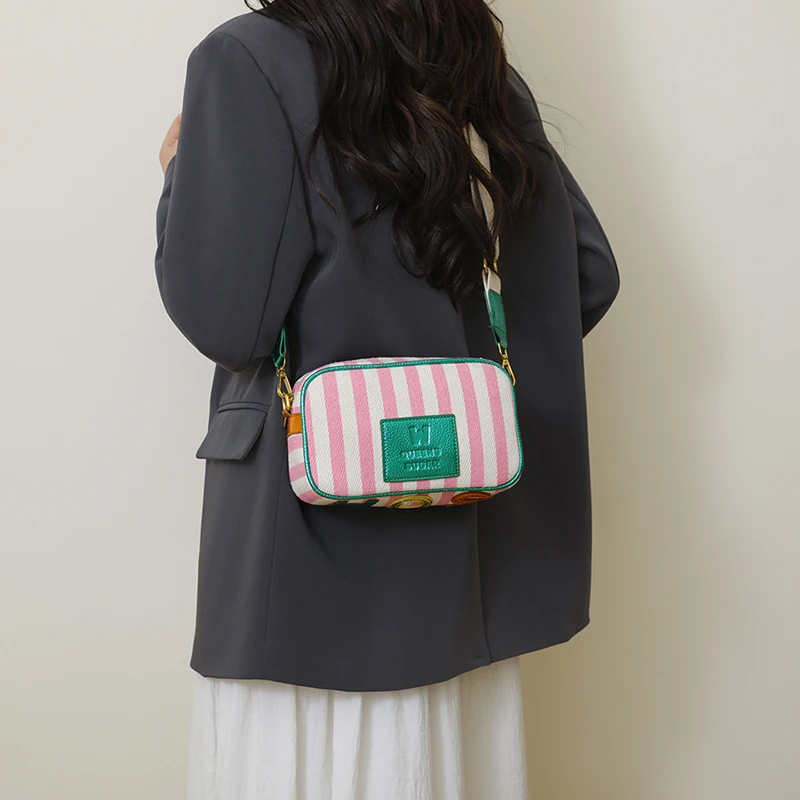 Borsa a mano durevole in vera pelle per donna Borsa a tracolla con tracolla di design Elegante marchio di lusso