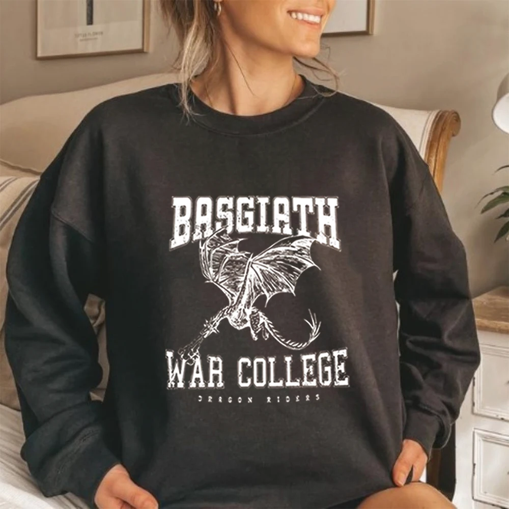 Retro Basgiath War College Sweatshirt Fourth Wing Hoodie Dragon Rider Shit Fantasy Bookish Tee Booktok Top Unisex Sweatshirt