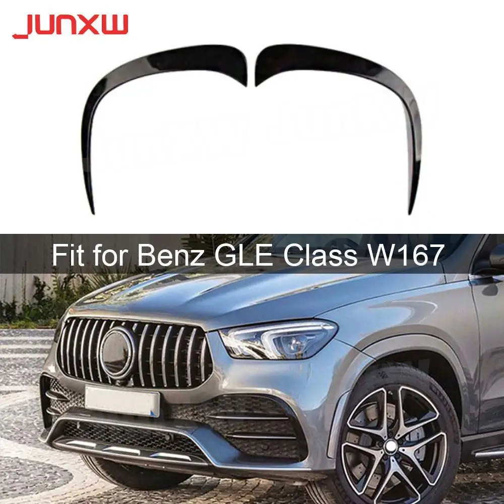 

Front Bumper Fog Lamp Fins Vent Trims Decoration for Benz GLE Class W167 350 450 53 AMG Sport SUV 2020 + Front Bumper Canards