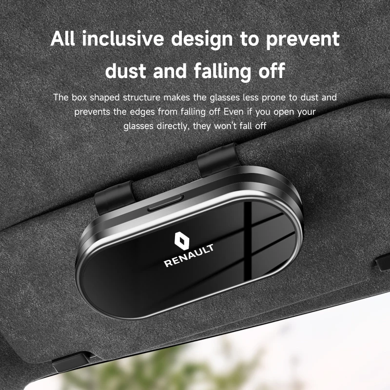 

Car Visor Glasses Case Eyeglasses Storage Box For Renault Megane 3 2 4 Clio4 5 Captur Trafic Scenic2 Austral Kangoo Arkana QM6