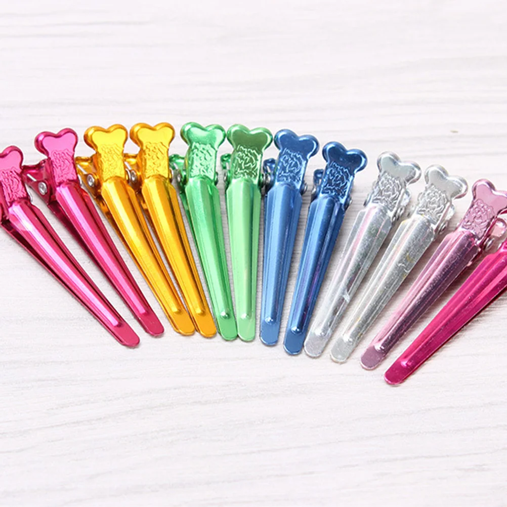 

Colorful Perm Hair Clips Fashion Aluminum Crocodile Positioning Barrette for Women Hairdresser