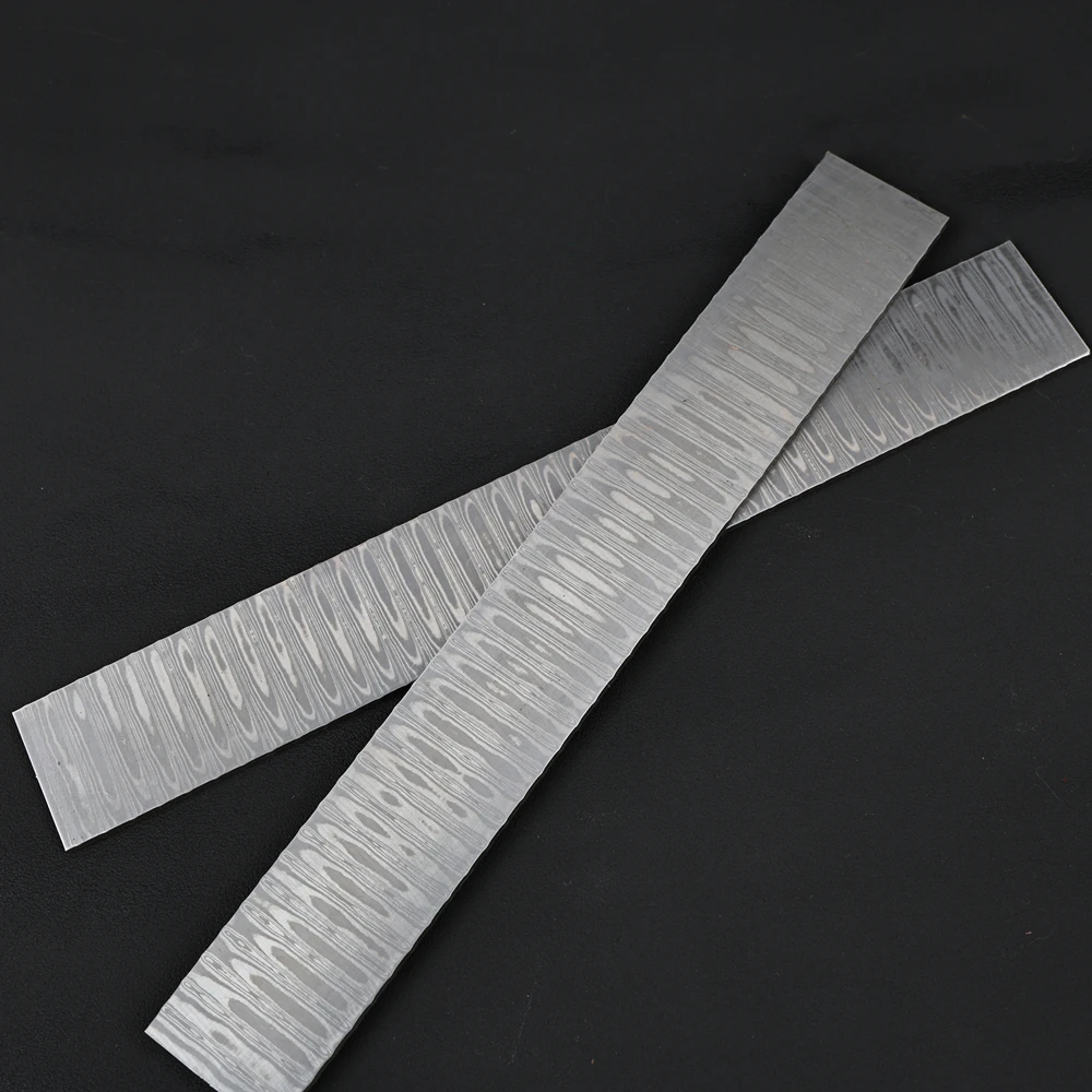 110 Layers Pre-Hardened Stainless Damascus Steel Billet for Knife Making No Core Hardened And Tempered to 58-60 HRC