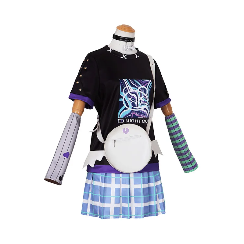 Anime Game Mi Project Sekai Colorful Stage Feat Yoisaki Kanade Cosplay Costumes Daily Wear Cute T-Shirt And backpacks Outfits