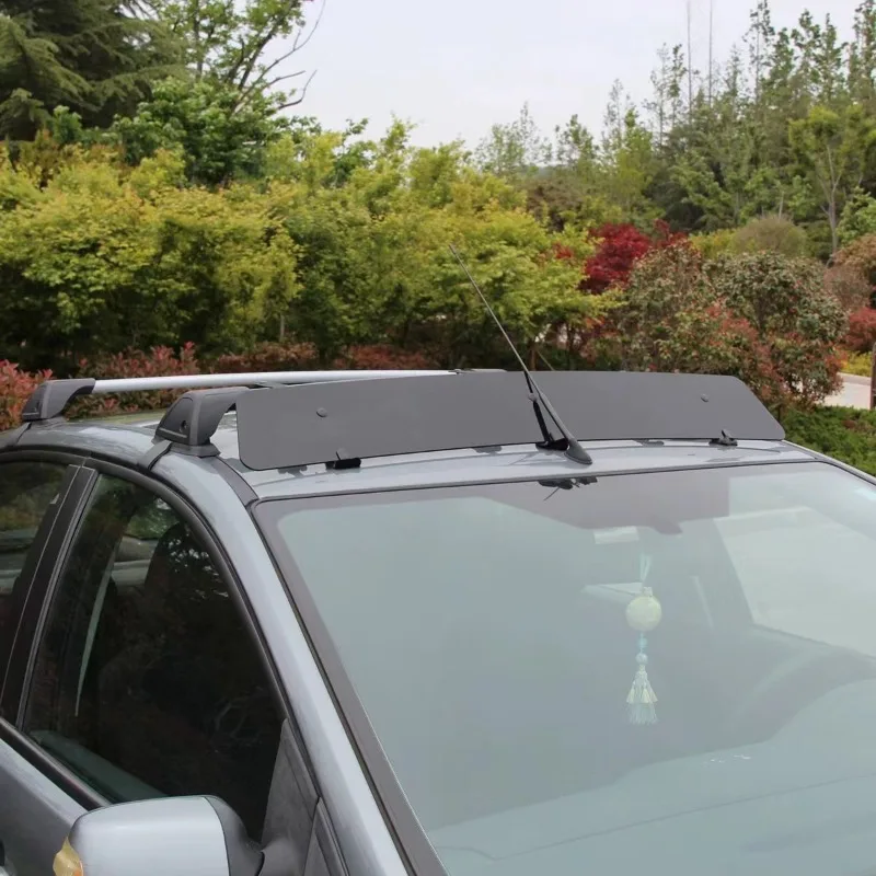 Car Roof Wind Deflector Universal Adjustable Sun Visor Shield Suitable For Vehicle Front Window Glare Reduction Accessory Black