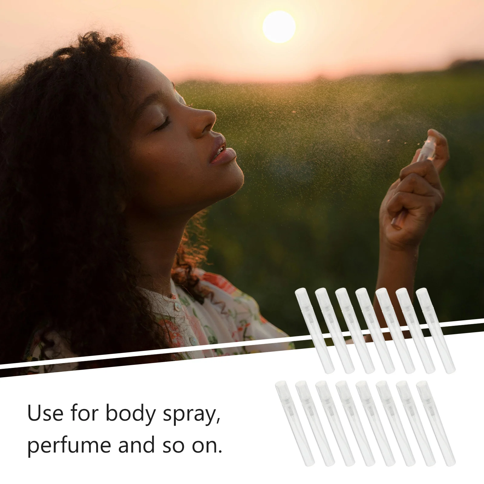 15 قطعة 5 مللي زجاجات رذاذ بلاستيكية متينة خفيفة الوزن للعطور الجسم ضباب السفر الصالة الرياضية محفظة السيارة تخزين زجاجة عطر