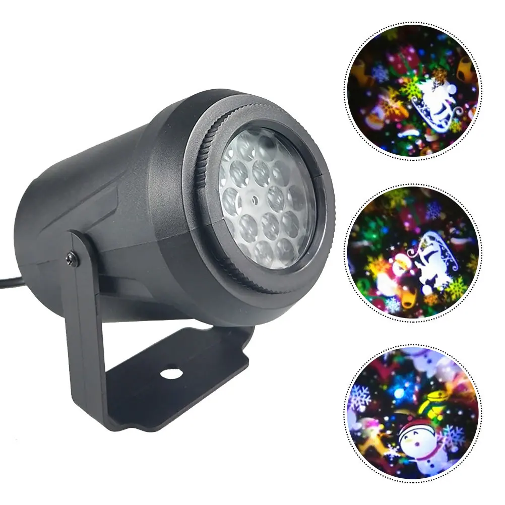 

Рождественский проекционный светильник из АБС-пластика, вращающийся проектор для помещений, универсальный кронштейн, высококачественный узор, атмосфера праздника