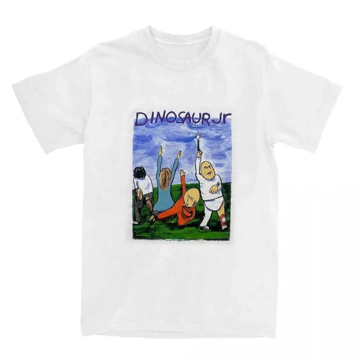 2025 ديناصور II ديناصور جونيور روك باند الأمريكية الهيب هوب القطن الثقيل تي شيرتات قصيرة الاكمام الصيف القطن الرجال النساء بلايز تيز