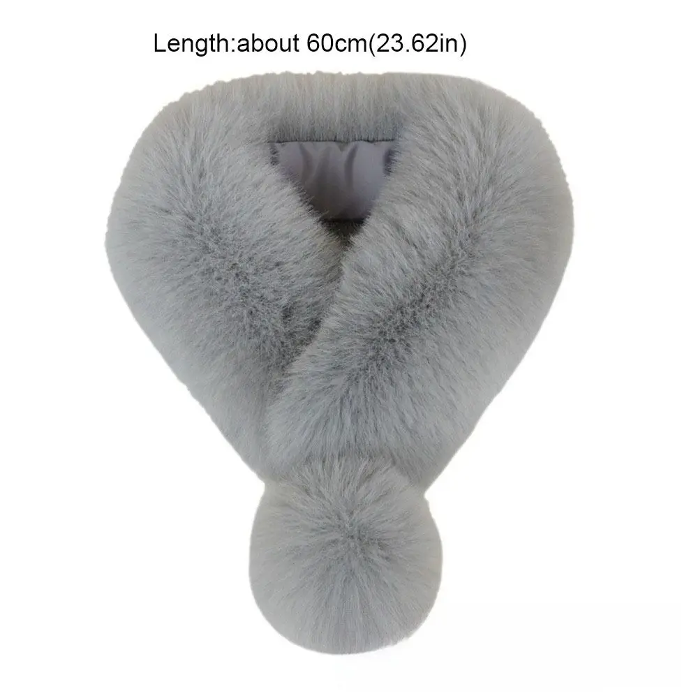 Eleganter, verdickter Plüschschal, hält warm, magnetischer Pelzimitationsschal, Halswickel, winddicht, warmes Halstuch im Freien