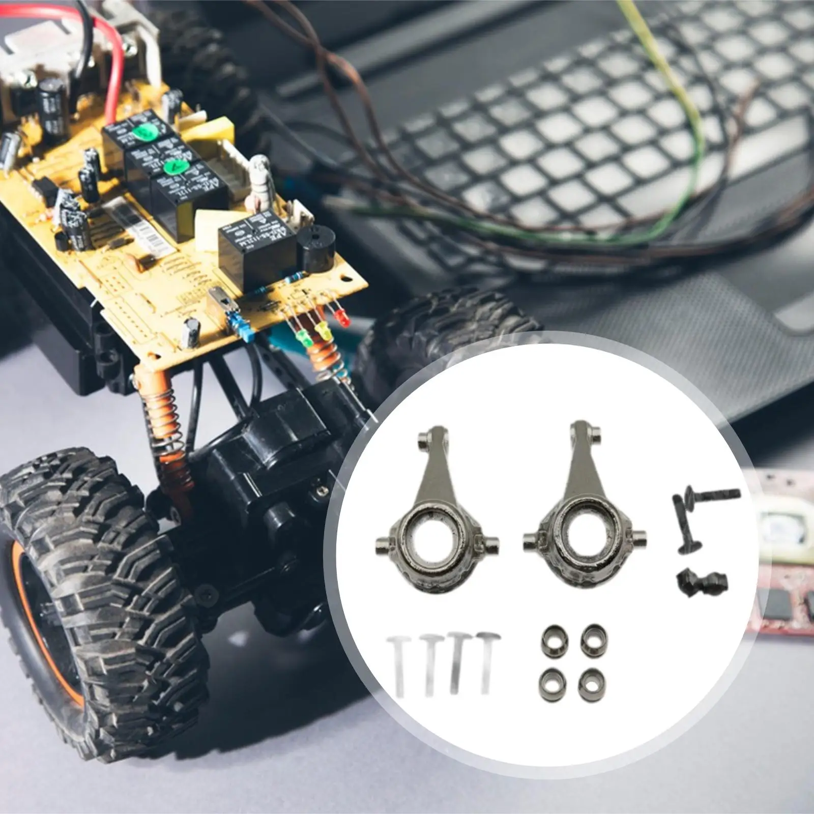 

Metal Steering Knuckle Assembly Set, Includes Screws, Practical Metal Adults Upgrade Replacement, for Enthusiasts