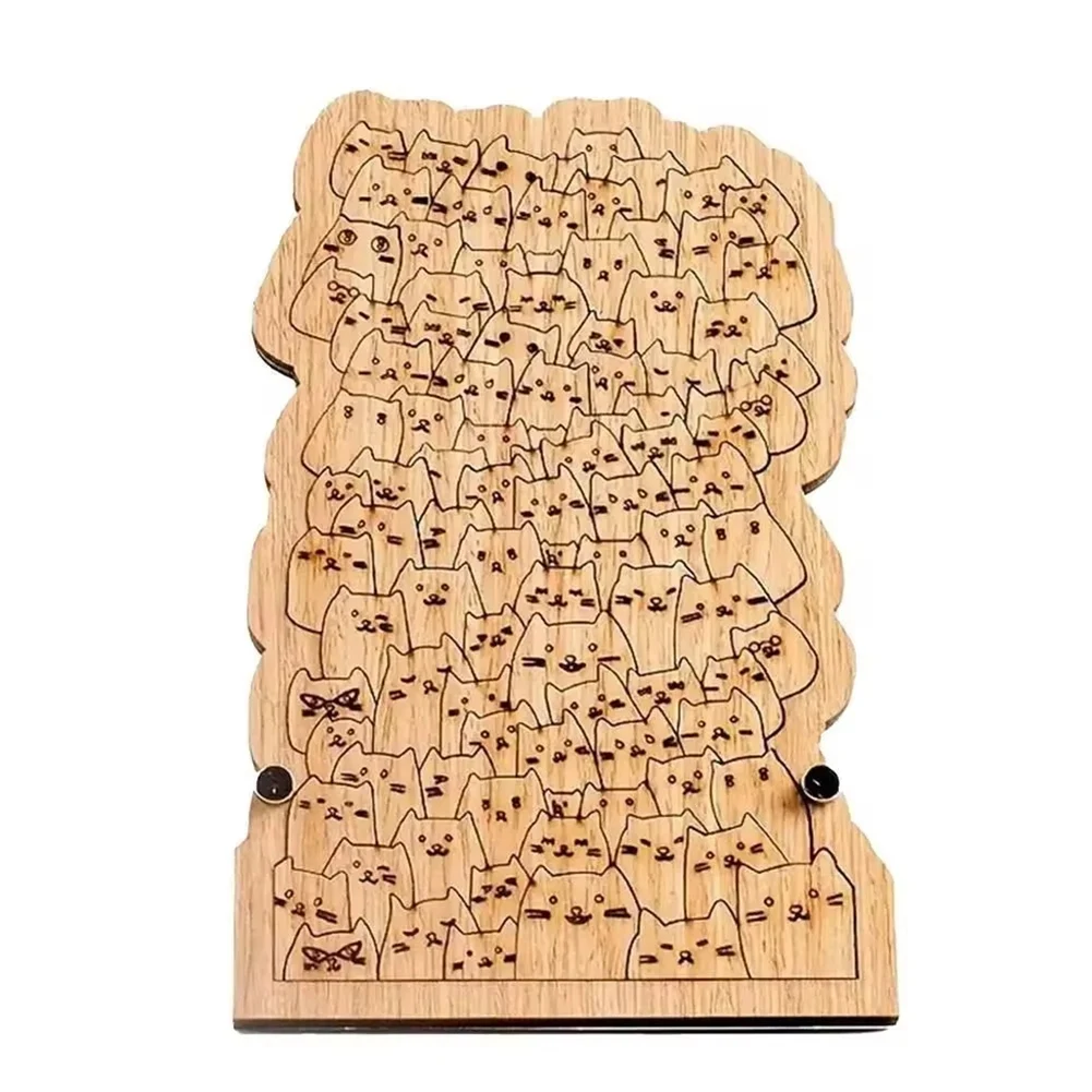 Gift Cute Hundred Cat Puzzle Cartoon Wooden Jigsaw Puzzle Funny Animal Puzzle Kids