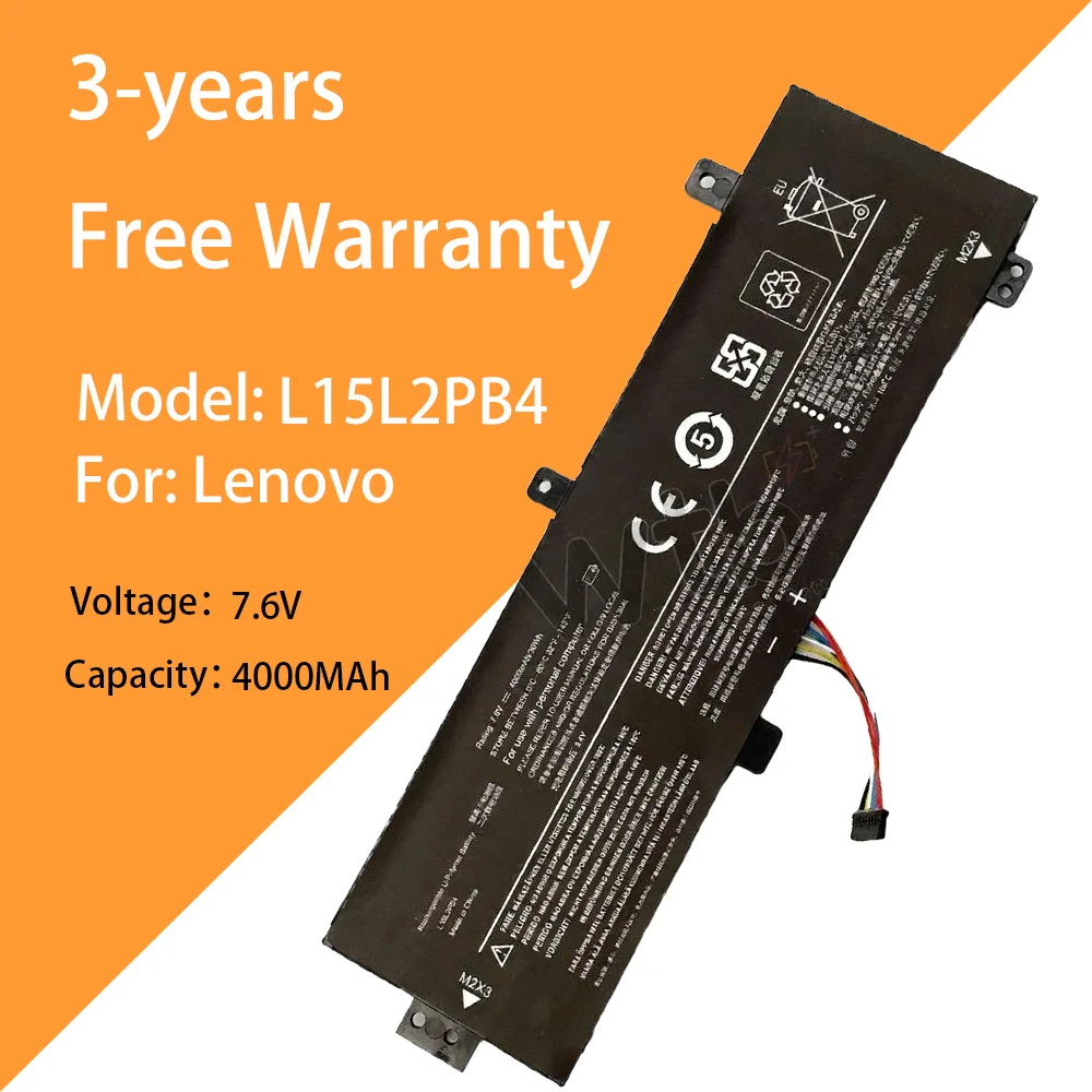 

Аккумулятор для ноутбука 7,6 В, 4000 мАч L15L2PB4 для Lenovo L15L2PB4 L15M2PB5 L15C2PB5 L15M2PB3 L15C2PB3