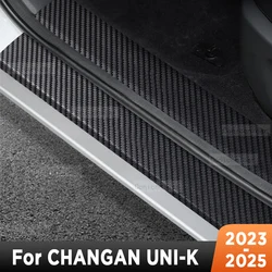 For Changan UNI-K 2025 Car Door Sills Scuff Plate Threshold Protector Interior Imitation Carbon Fiber Sticker Accessories