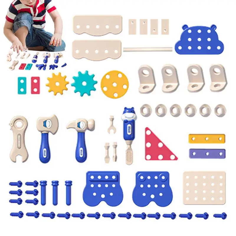 Toy Tools For Toddler Work Bench Toy 60 Pieces Play Tool Set Toddler Pretend Play Toys Creative Toddler Play Set For Home