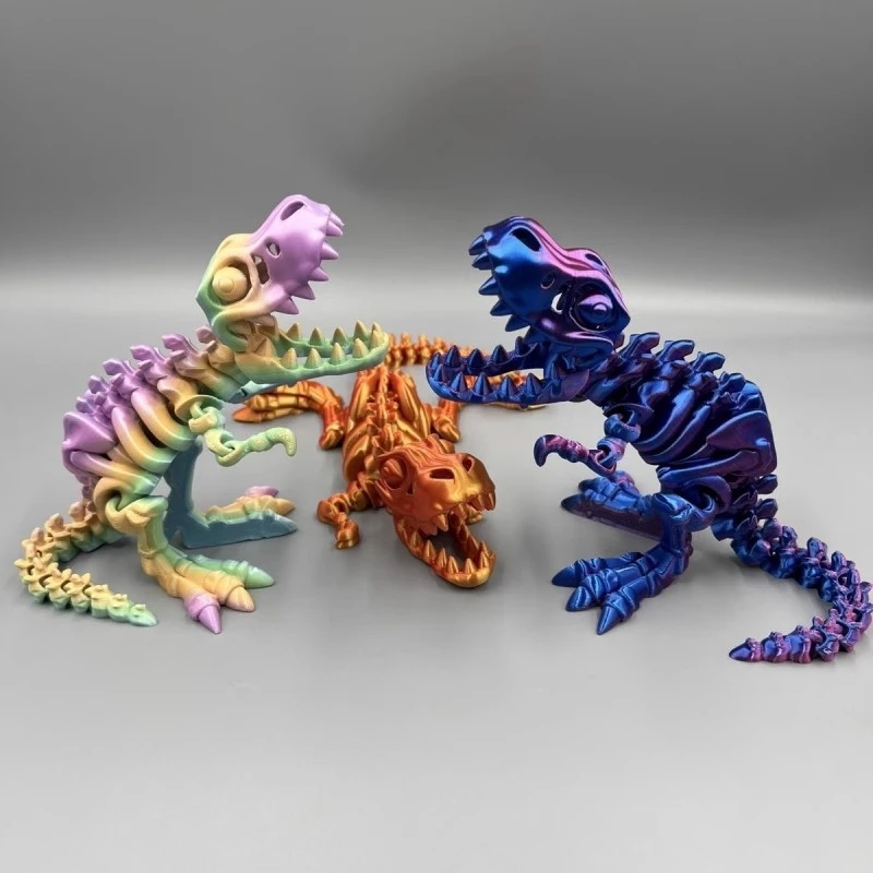 3D Printed Tyrannosaurus Egg Creative Decorated Children's Gift Skeleton Tyrannosaurus Model Ornament Table Display Craft