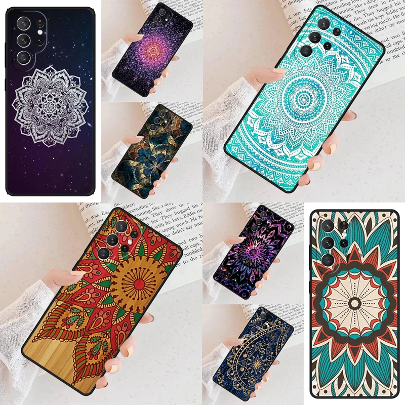 Indian style Coloful Mandala Cell Phone Case for Samsung Galaxy S26 Ultra S25 S24 S23 S22 S21 S20 Note10 Cover