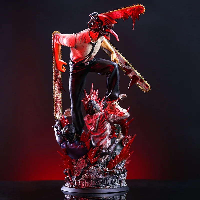 

New Denji Pochita Chainsaw Man GK Statue Figure Resin Model Anime Collection Figurine Home Desktop Decoration Fans Gift