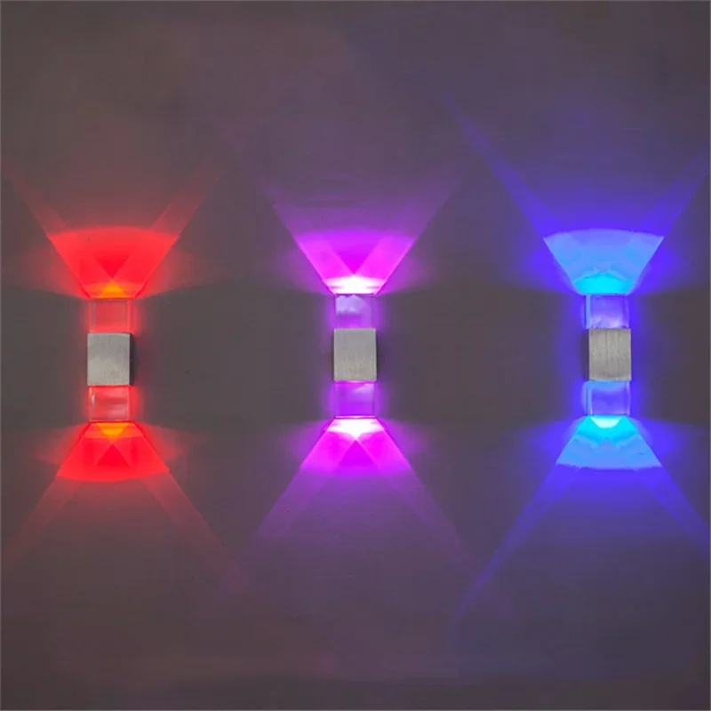 Led الاكريليك + الألومنيوم 2 واط الجدار مصباح Epistar رقاقة مع سائق Led للمنزل/KTV/بار ضوء داخلي CE شحن مجاني