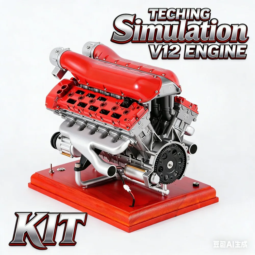 

TECHING Simulation V12 ENGINE DM108 Alloy Electric Assembling Model KIT Adults Children's Toys Gifts