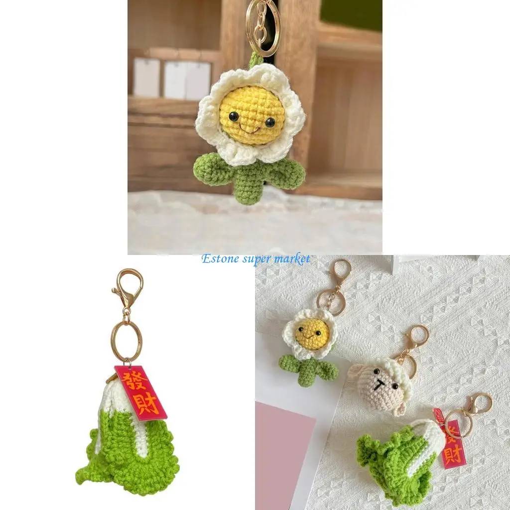 

090B Cartoon Carkey Artnament Ornament Crochet Crochet Women Women Dist Swork Accessy Accessy милые вязаные куклы школьные сумки