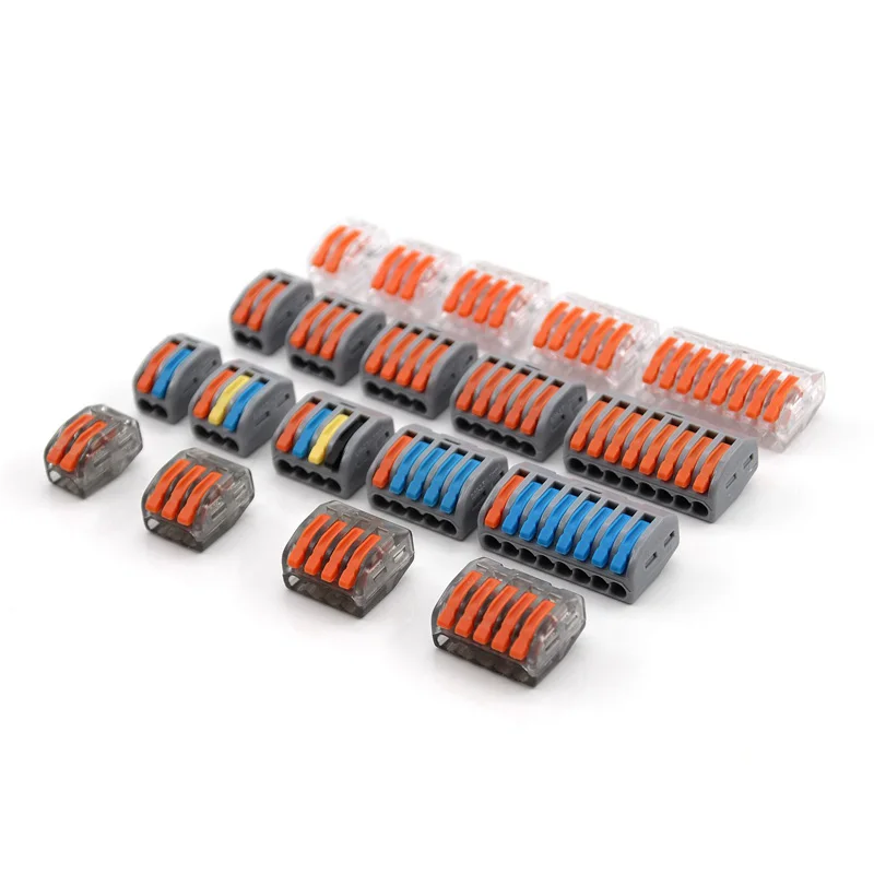 Mini Wire Electrical Connector 222 LED Strip Lighting Quick Connectors Universal Compact Conductor Push-in 3 Pin Terminal Blocks