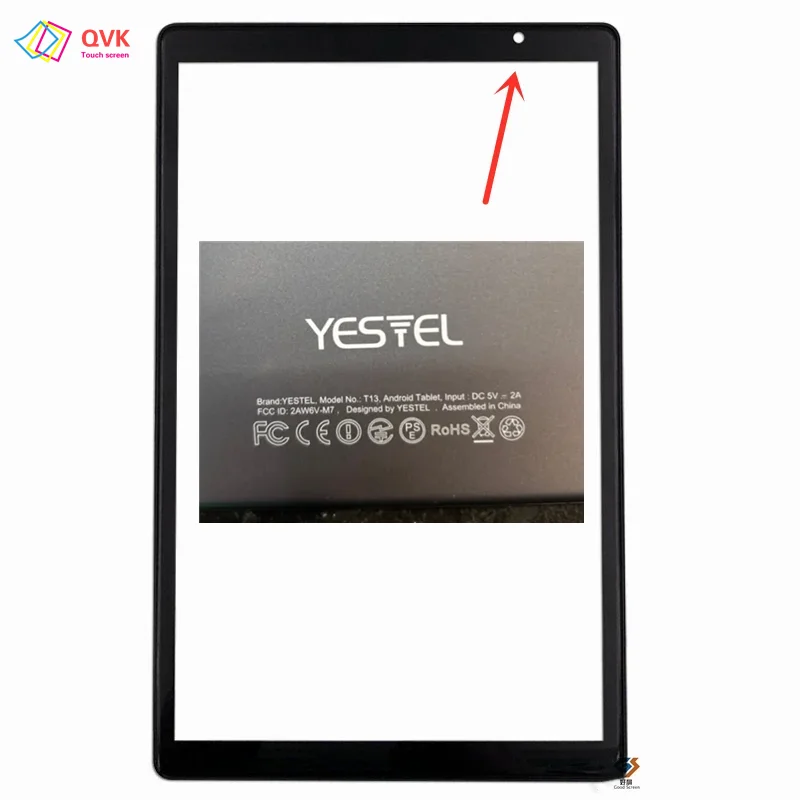 Nowy czarny 10,1 cala dla Yestel T13 FCC ID 2AW6V-M7 Tablet pojemnościowy ekran dotykowy Digitizer czujnik zewnętrzny szklany Panel
