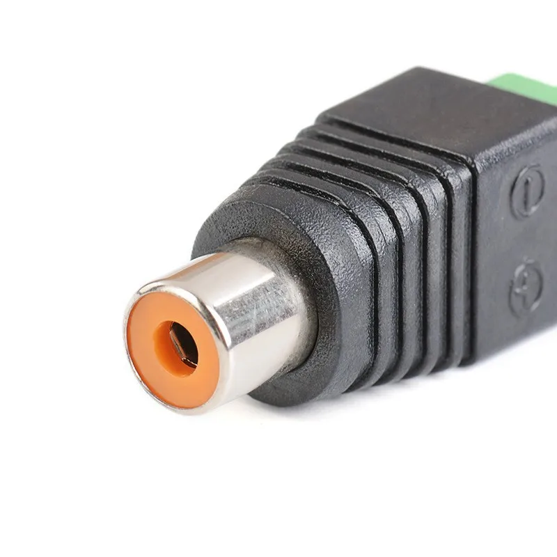 2/5/10pcs Non Soldering Av Connector Wiring RCA Female Head Green Wiring Terminal Lotus Head DC Audio Monitoring Equipment C5
