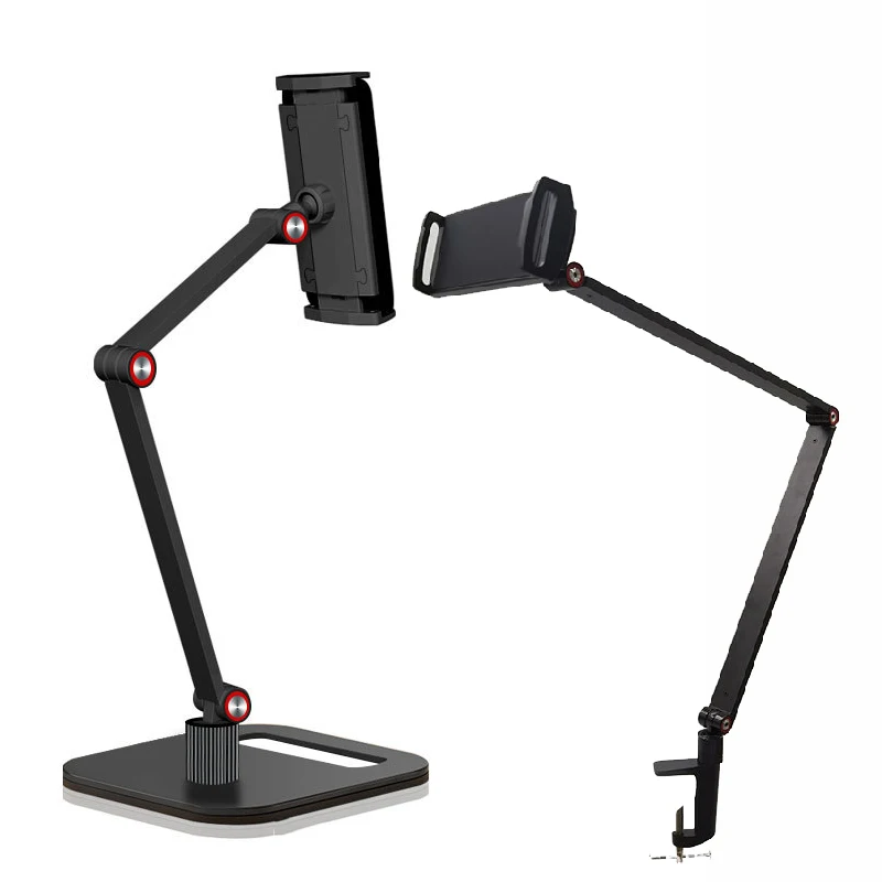 Cantilever Bracket Clamp Holder Lamp Clip Fittings Desk Gooseneck Phone Holder Clamp Mount Tablet Stands for IPhone IPad Samsung