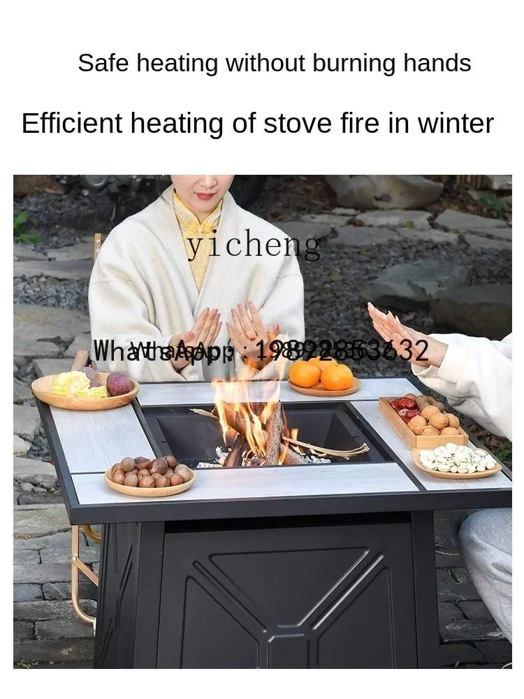 

b19CJ8 Charcoal Oven Heater Outdoor Fire Outdoor Stove Villa Campfire Cooking Tea Table