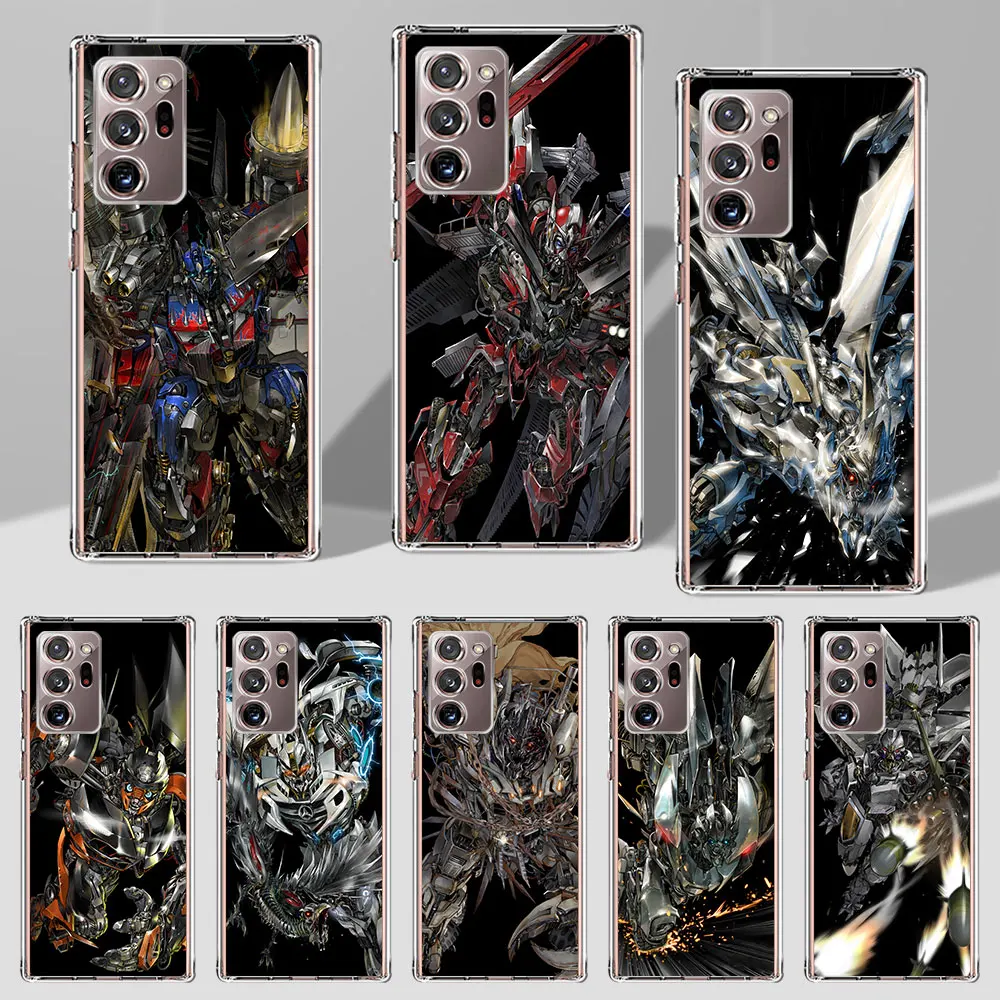 옵티머스 프라임 사이버트론 센티넬 프라임 케이스, 삼성 갤럭시 노트 20 울트라 5G 10 플러스 8 9 10 라이트용 투명 소프트 폰 커버