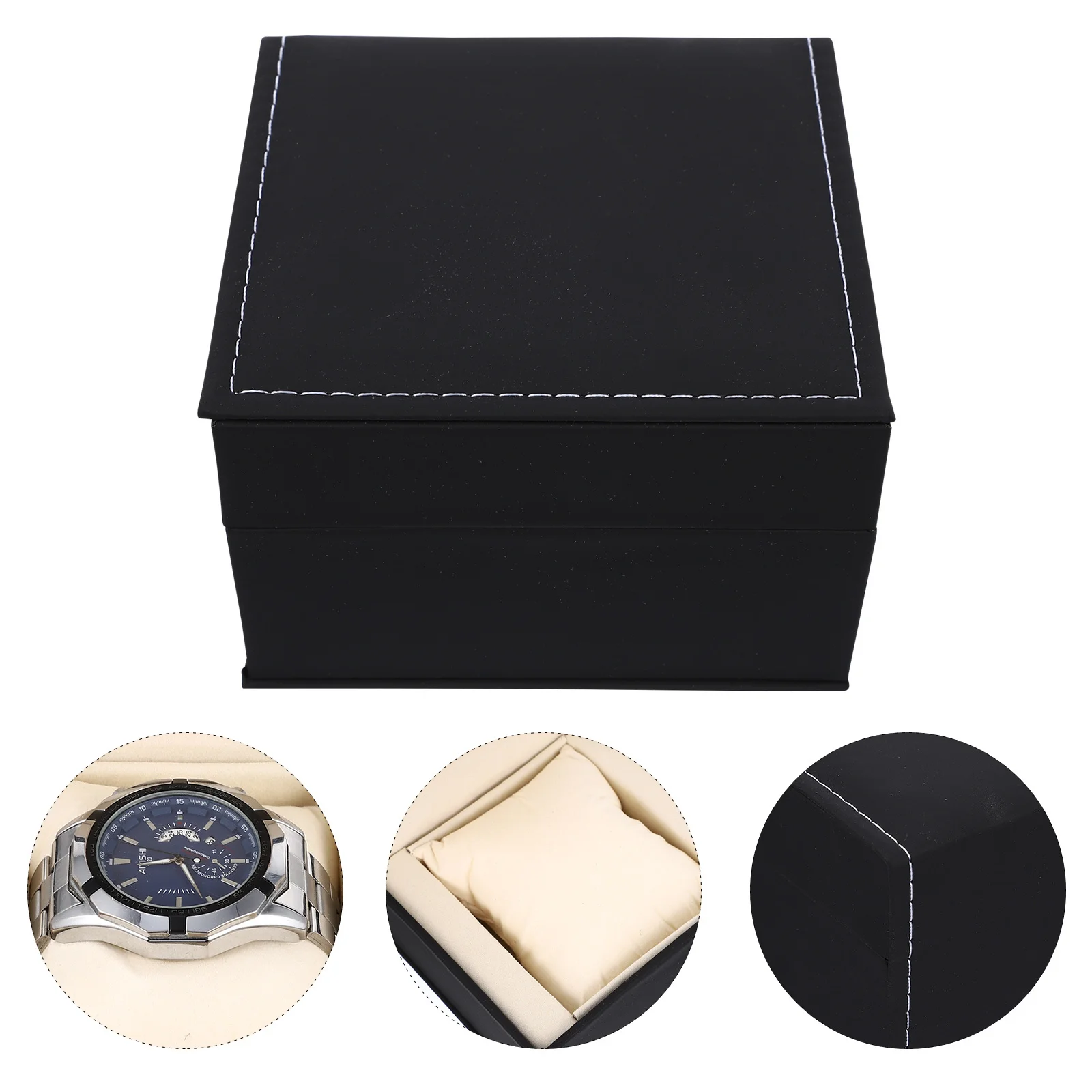 

2 pcs Storage Boxes Pu Display Case For Jewelry Watches Organizer Box Watch Storage Box Gift Packaging Container