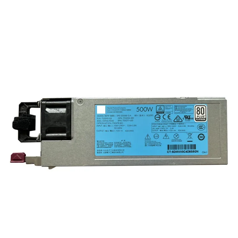 Imagem -04 - Fonte de Alimentação Original para Slot hp Dl380 g9 Gen9 Flex Psu 754377001 723595101 Dps500ab-13 720478-b21 723594-001