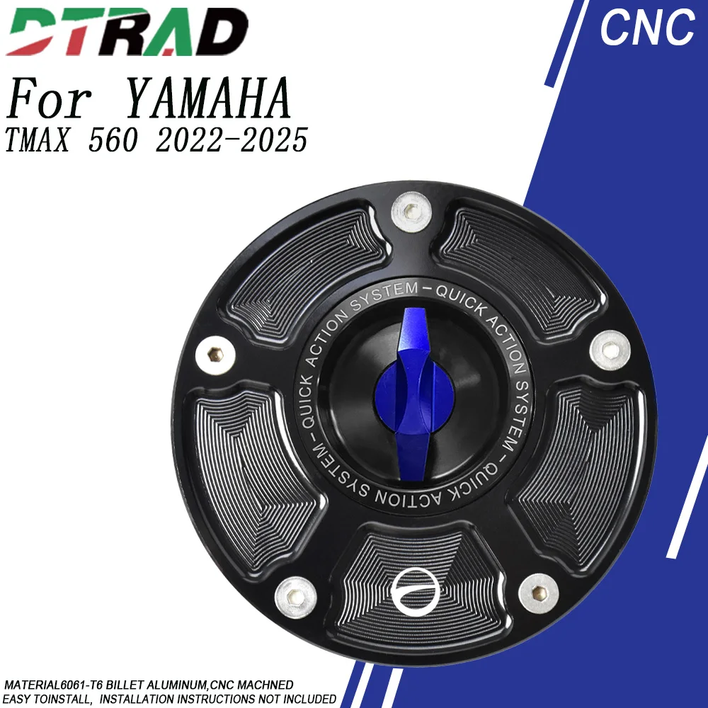 

For YAMAHA TMAX 560 2022-2025 Motorcycle Quick Lock Fuel Tank Cap Keyless Airbox Oil Gas Cover Modified Parts