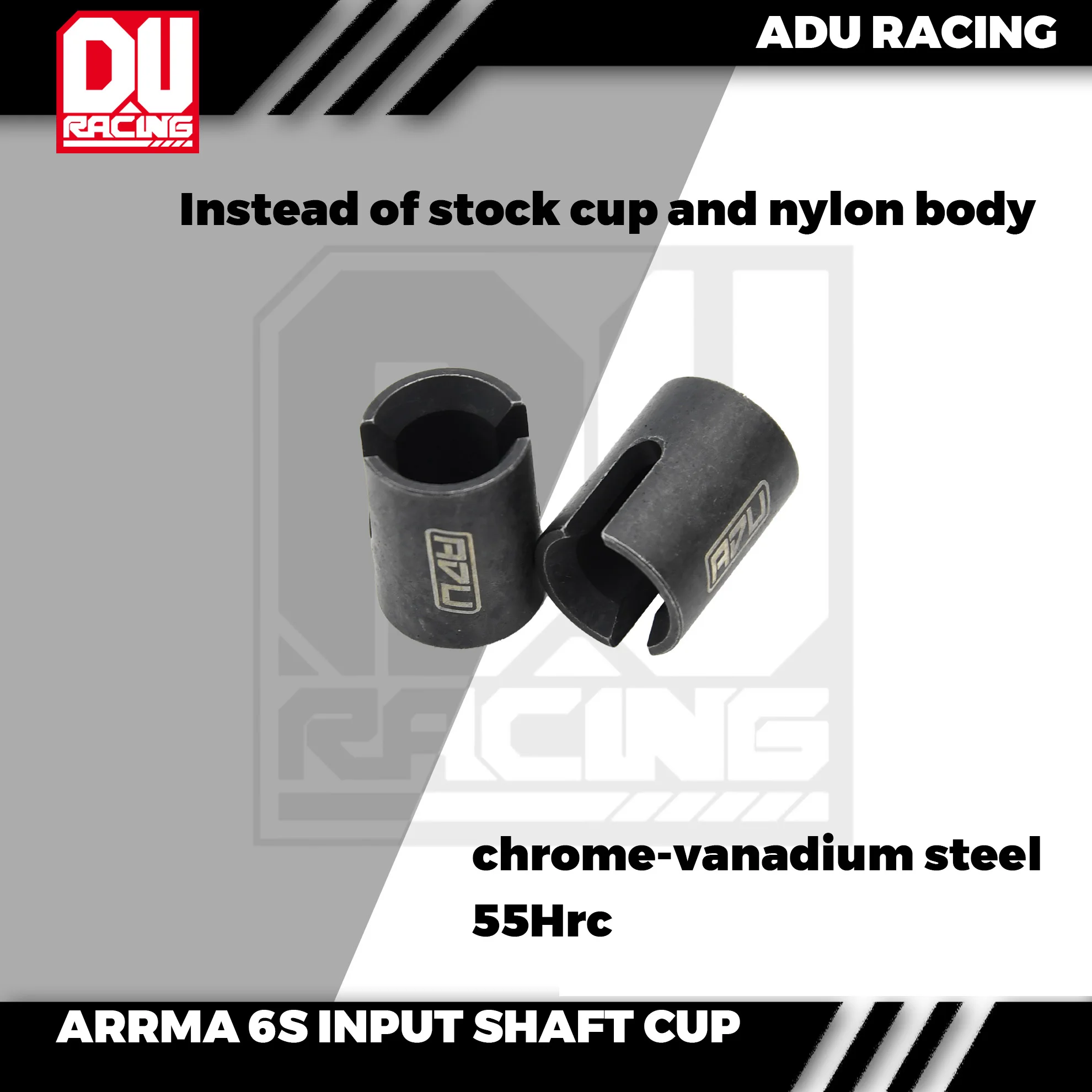 ADU Racing-Cromo-Vanádio Aço Insert Shaft Cup, Copa de segurança, ARRMA 6s, ARA310977