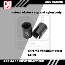 ADU RACING chrome-vanadium steel INPUT SHAFT CUP SAFE-D for ARRMA 6s  cars ARA310977