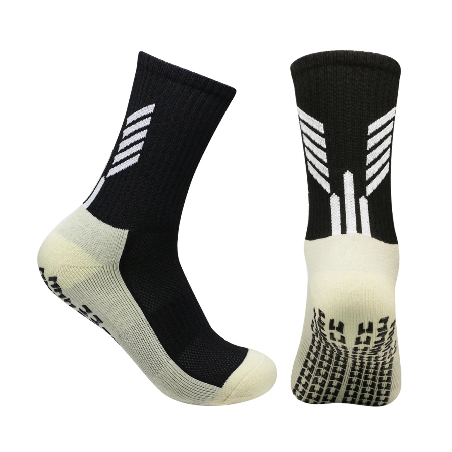 1 Pair New Men Women Non-slip Silicone Sweat Absorbent Breathable Sports Football Yoga Socks Outdoor Fitness Sports Socks