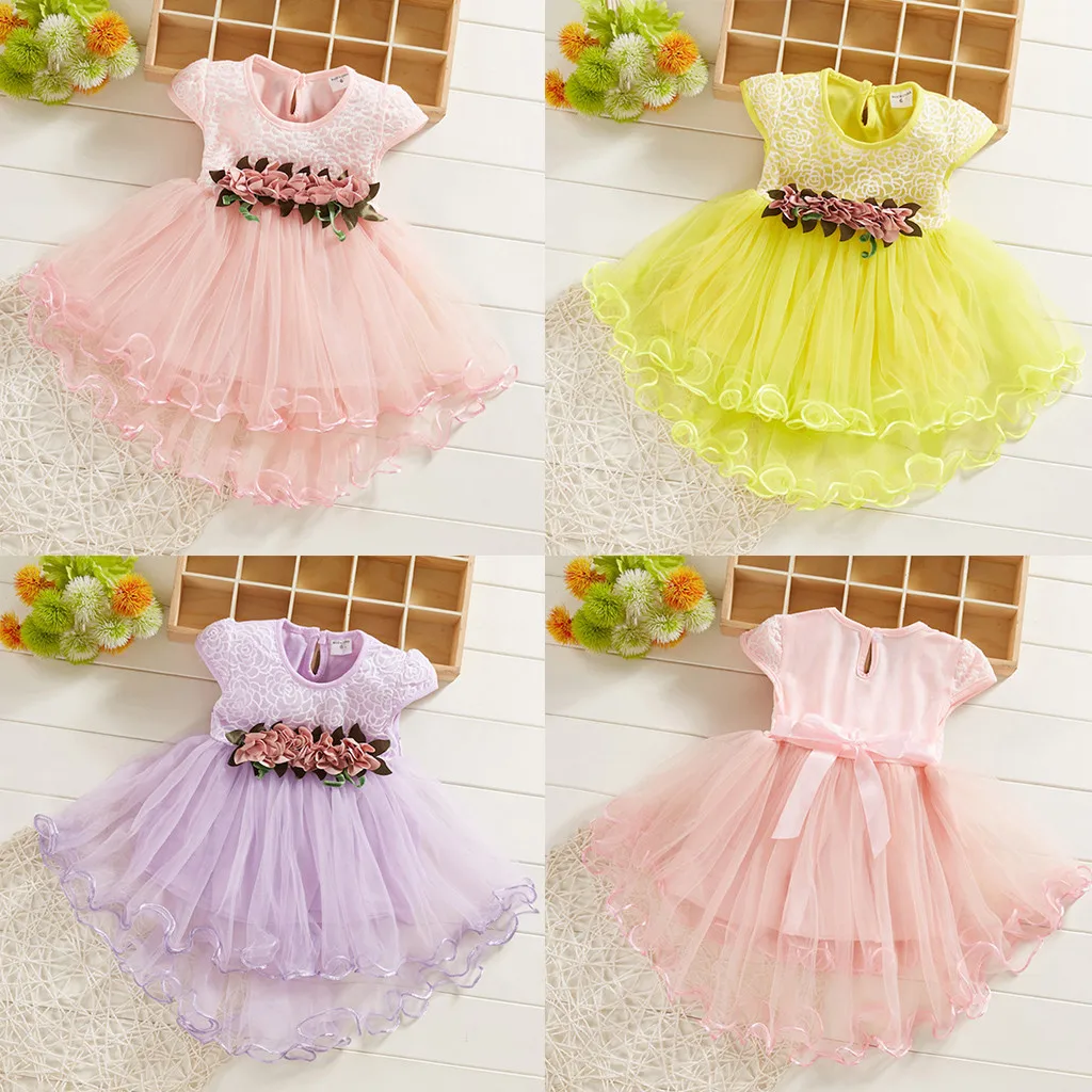 Toddler Girl Princess Dress Flower Embroidery Baby Tulle Tutu Autumn Sleeveless Kid Strap Dresses Birthday Wedding Party Clothes