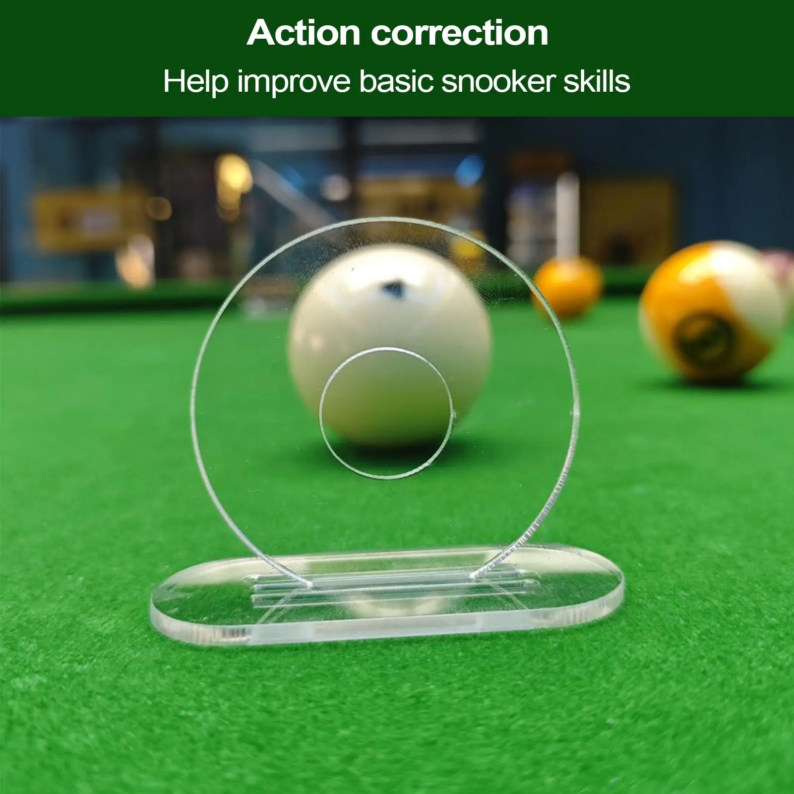 

Billiard Stick Strokes Exerciser Billiards Cue Accessories 5 Holes Clear Aiming Helper Stable Portable Pool Cue Strokes Trainers