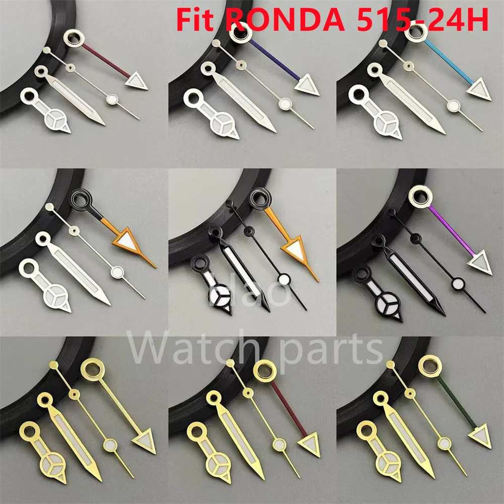 

BLIGER Quartz Watch Accessories Watch Pointer RONDA 515 Hands Green Luminous Suitable For RONDA 515-24H Movement